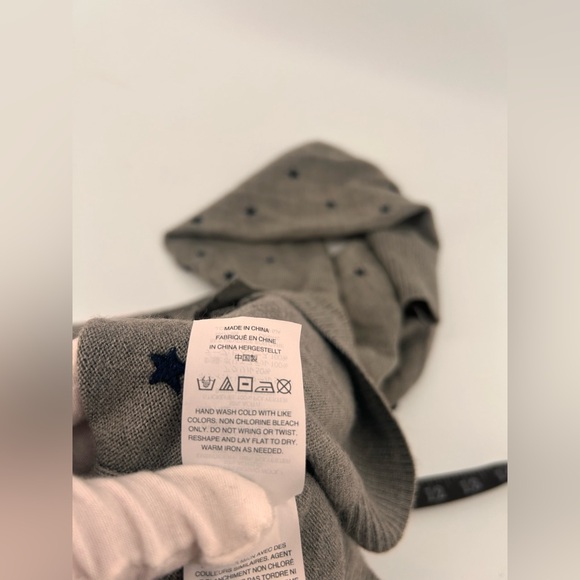 J. Crew Graphite Navy Star Harlow Cardigan Sweater Merino Wool Blend M Medium - Picture 7 of 11